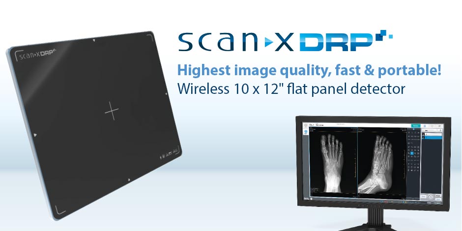ScanX DRP - Highest image quality, fast & portable! - Wireless 10 x 12 flat panel detector