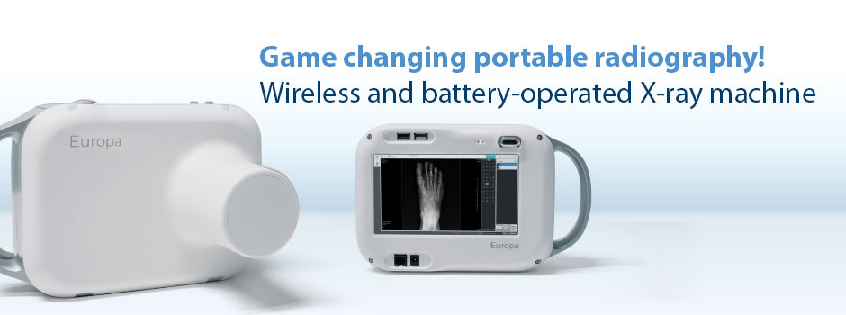 Game changing portable radiography! Wireless and battery-operated X-ray machine.